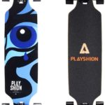 Playshion Drop Through Freestyle Longboard Skateboard Cruiser