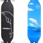 Slendor Longboard Skateboard 42 inch Drop Through Deck Complete Maple Cruiser Freestyle, Camber Concave