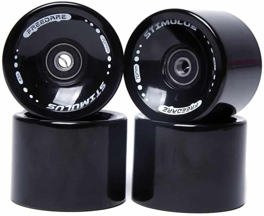 FREEDARE 70mm Longboard Wheels with ABEC-7 Bearings